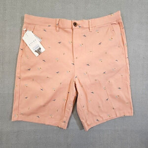 Jachs Peach Printed Shorts Men Size 34